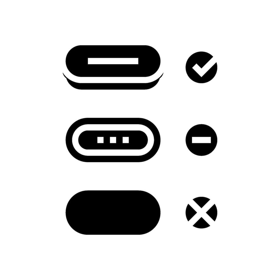 affordance ux ui design glyph icon vector illustration