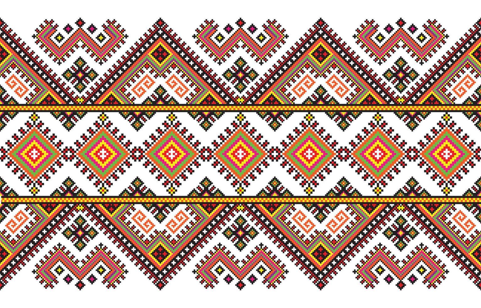 cruzar puntada tela geométrico modelo sin costura diseño para cuadrados,diamantes,tela,boho,alfombra,tela,ikat,tribal,batik,vector,ilustración,patrón,bordado,retro,ucraniano,zigzag,sin costura vector