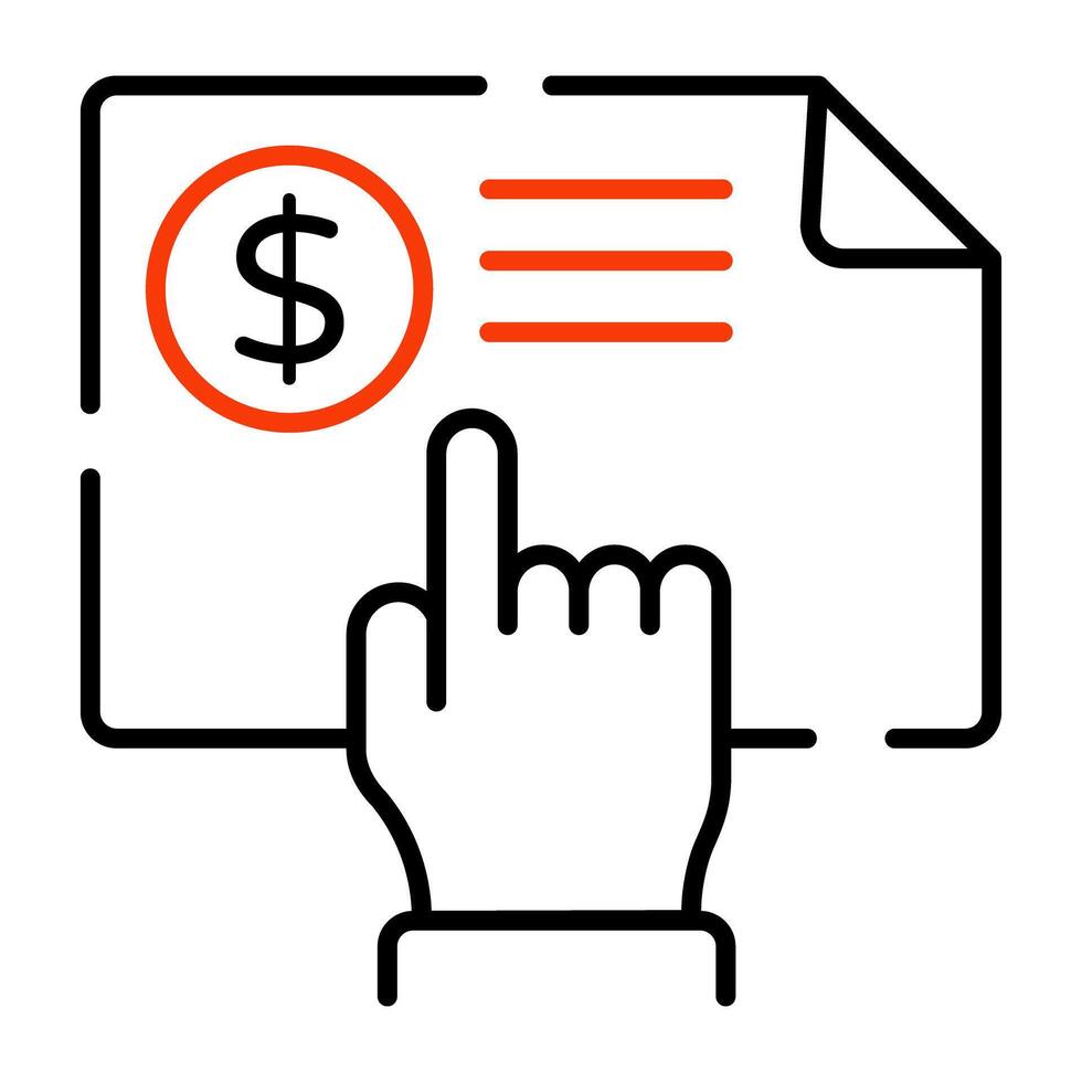 An editable design icon  of pay per click vector