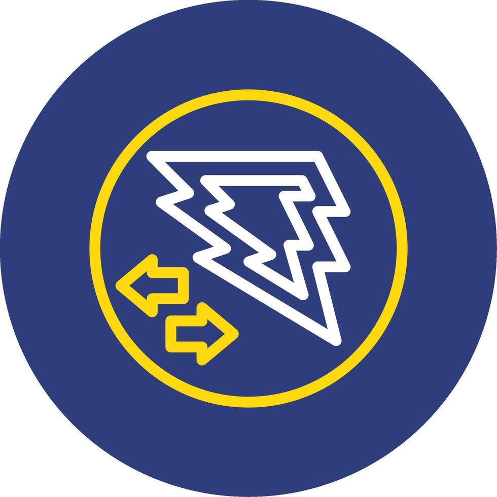 Bold Boost Dual Line Circle Icon vector