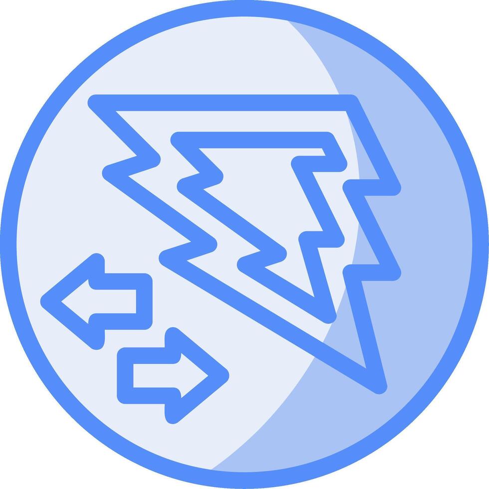Bold Boost Line Filled Blue Icon vector