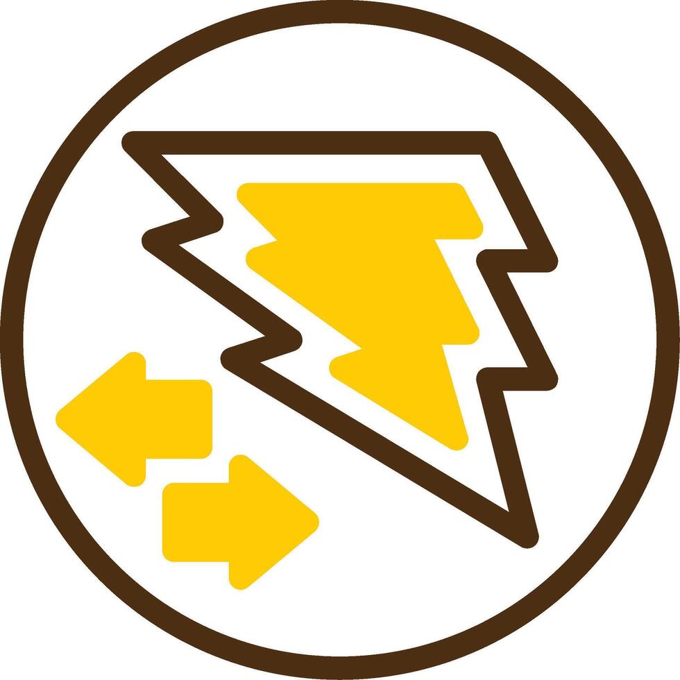 Bold Boost Yellow Lieanr Circle Icon vector