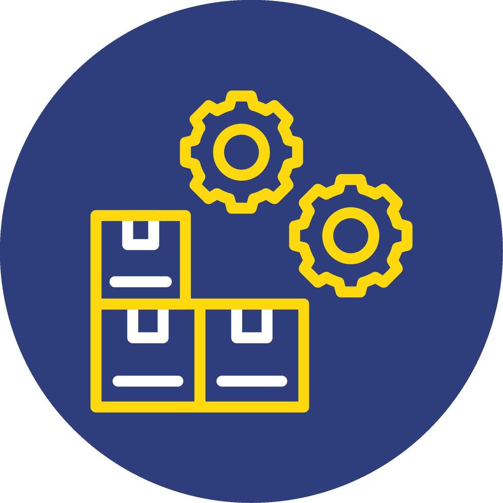 Inventory Management Dual Line Circle Icon vector