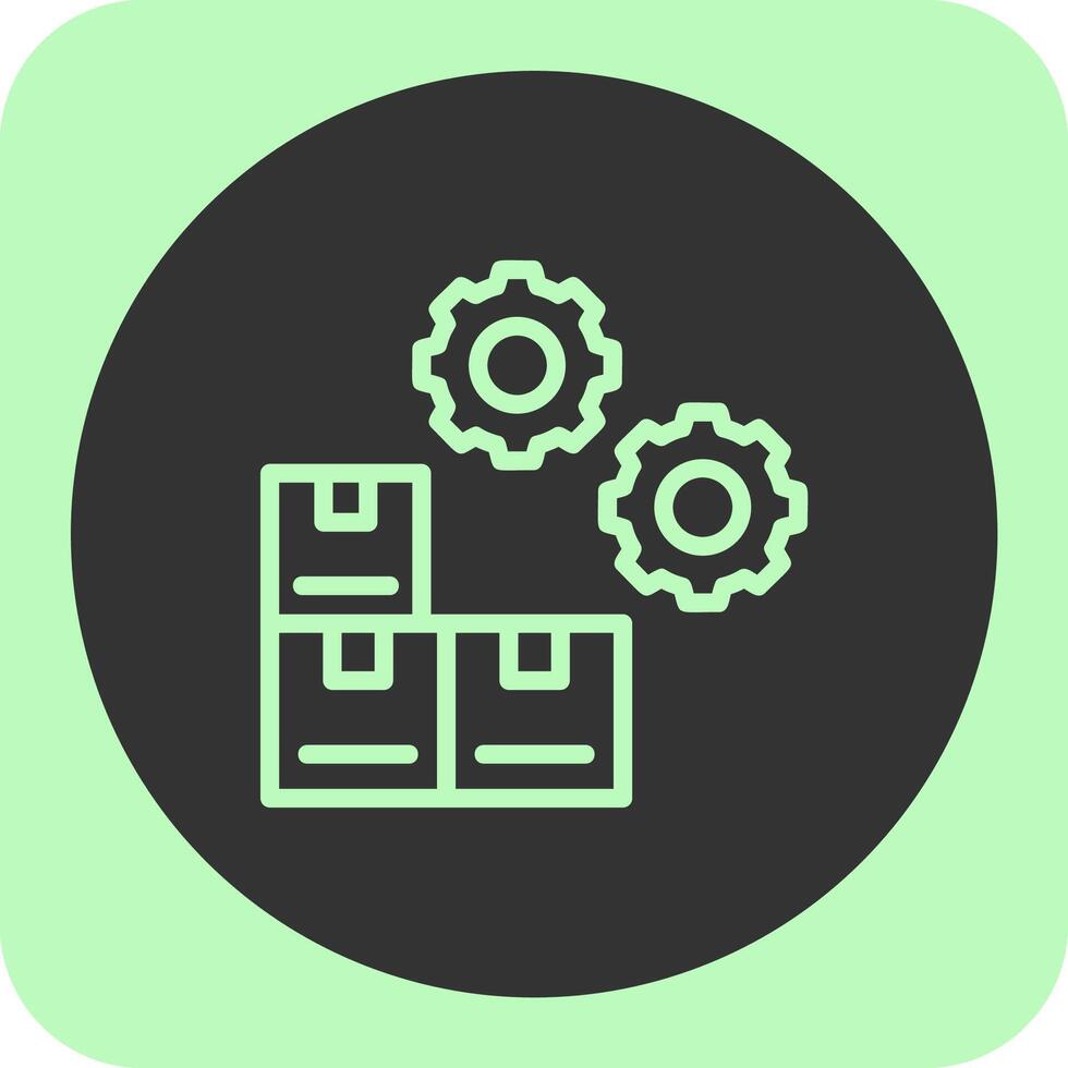 Inventory Management Linear Round Icon vector