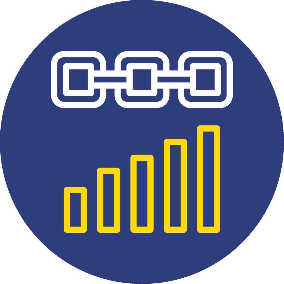 Chain Dual Line Circle Icon vector