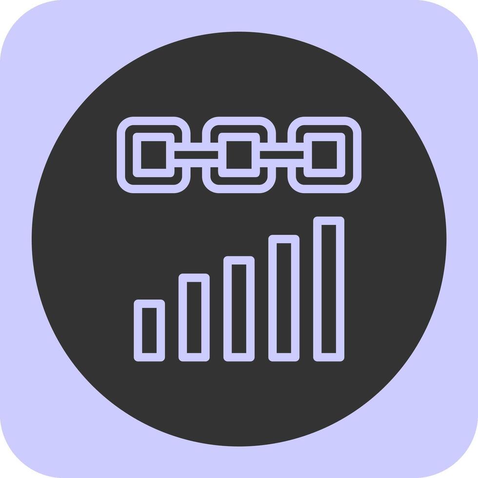 Chain Linear Round Icon vector