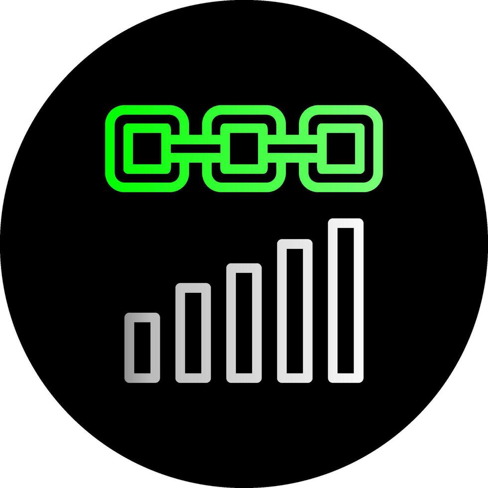 Chain Dual Gradient Circle Icon vector