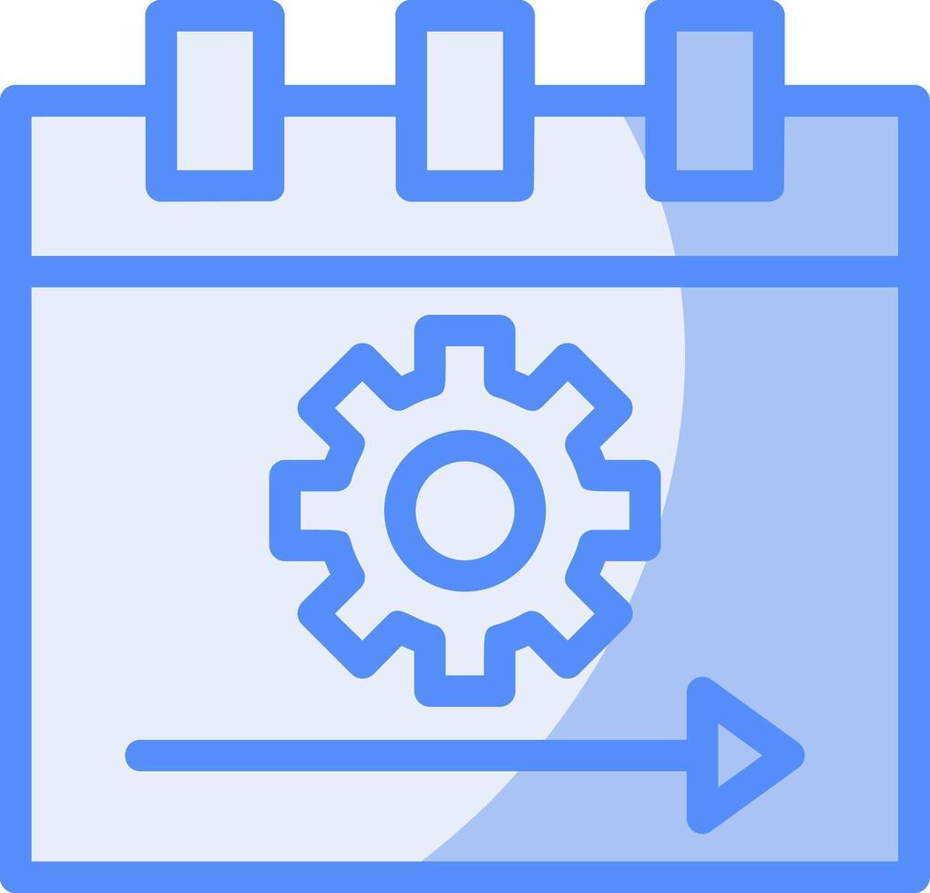 Sprint Line Filled Blue Icon vector