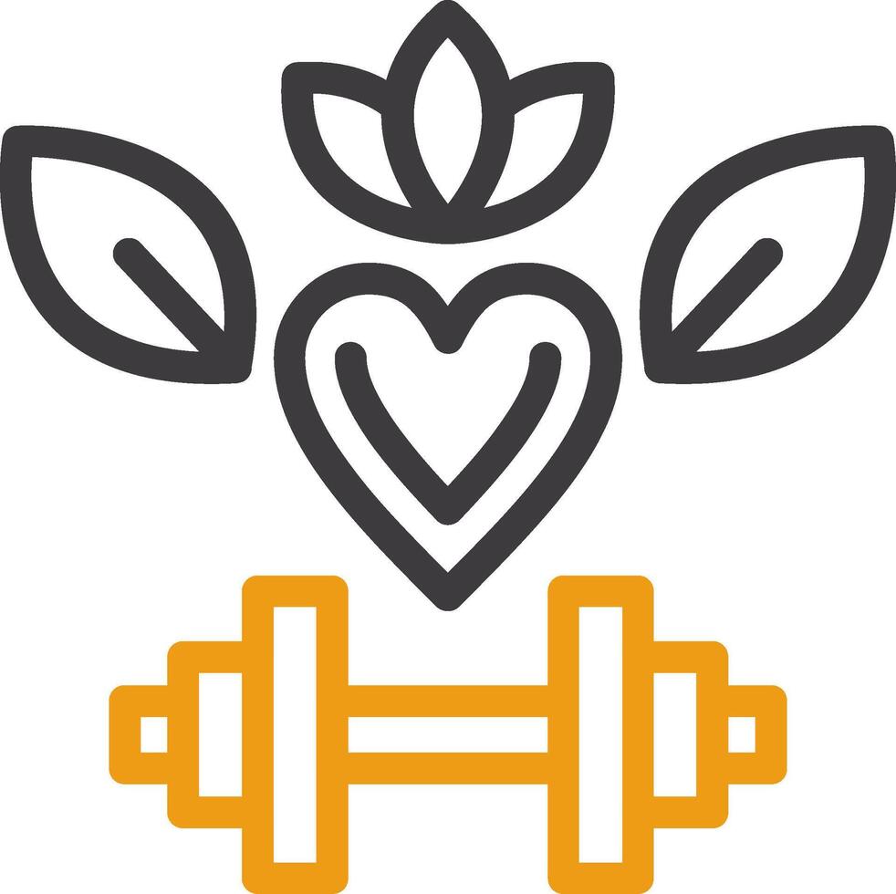 Health and Wellness Two Color Icon vector