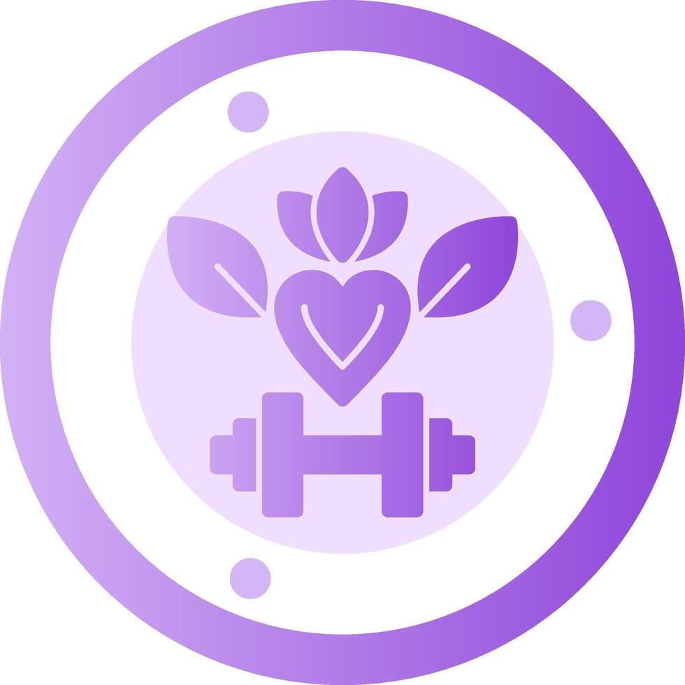 Health and Wellness Glyph Gradient Icon vector
