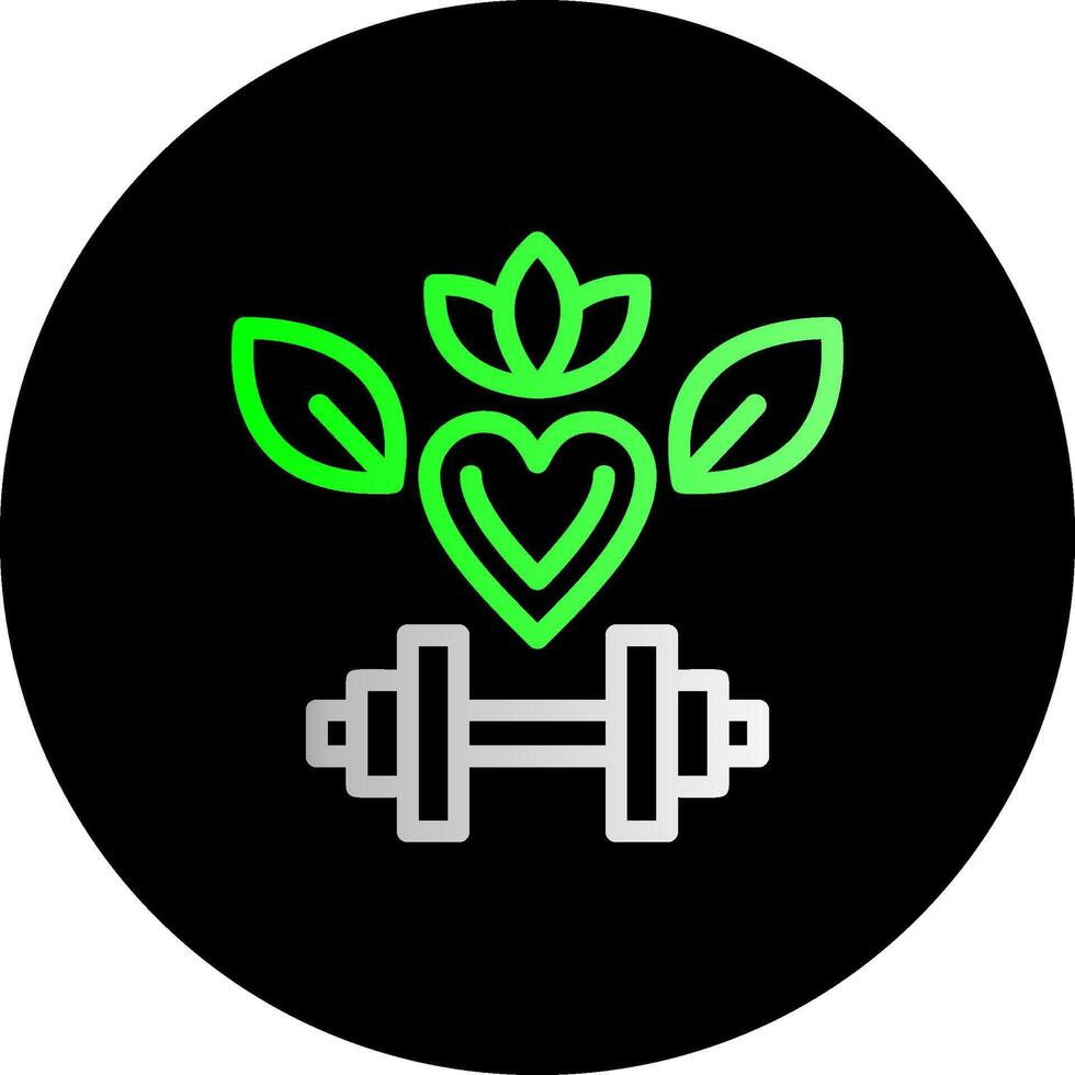 Health and Wellness Dual Gradient Circle Icon vector