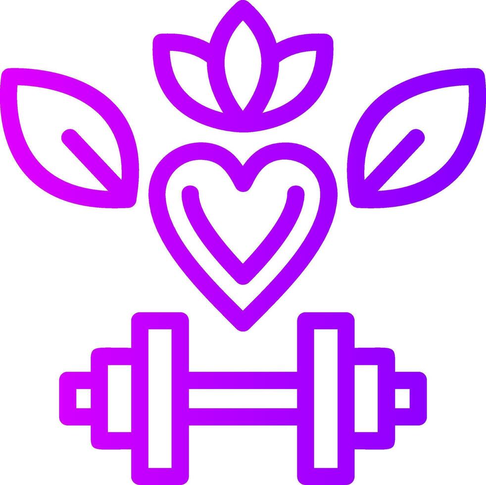Health and Wellness Linear Gradient Icon vector