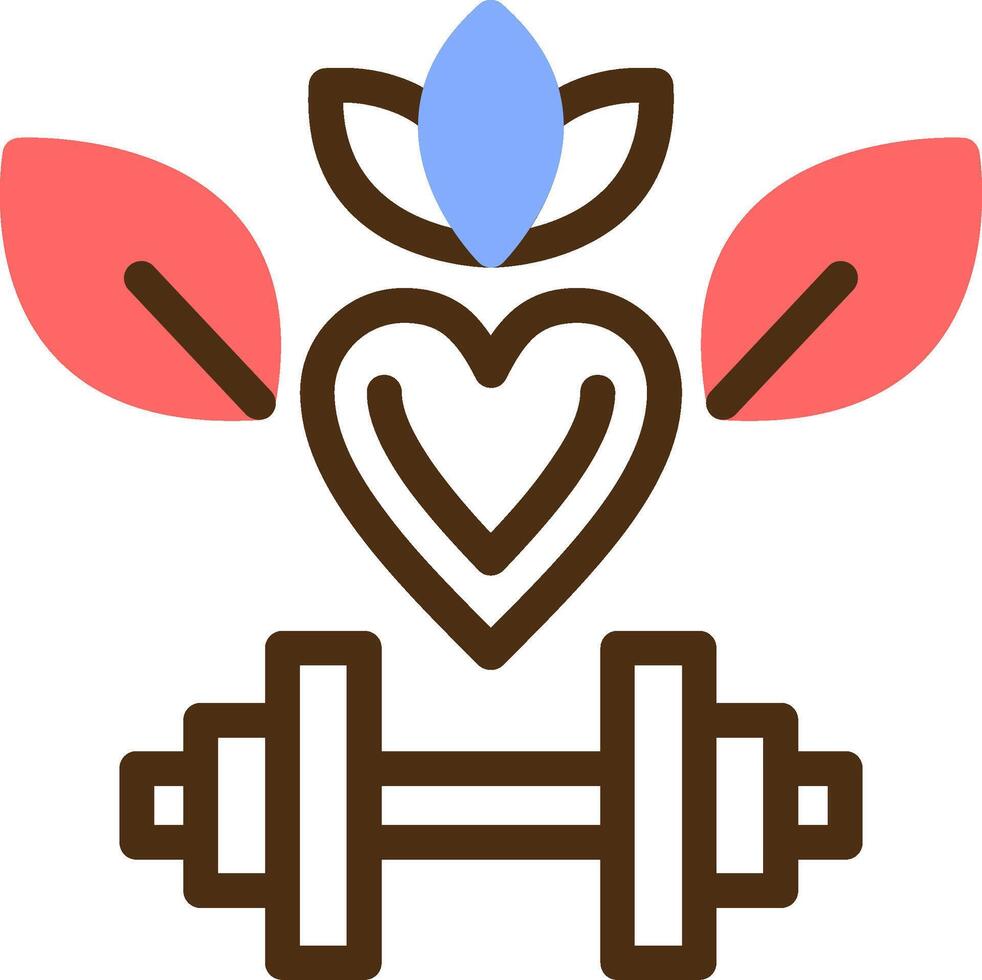 Health and Wellness Color Filled Icon vector
