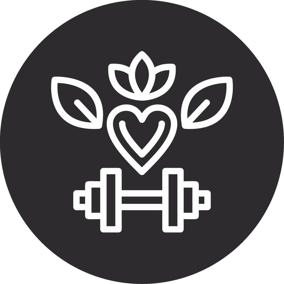 Health and Wellness Inverted Icon vector