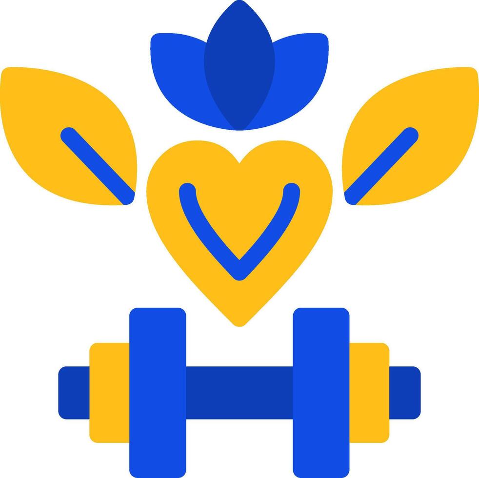 Health and Wellness Flat Two color Icon vector