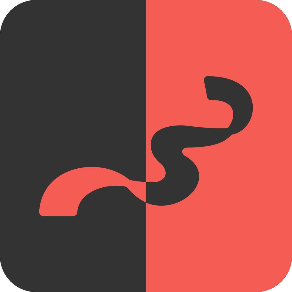 Yangge Dance Red Inverse Icon vector