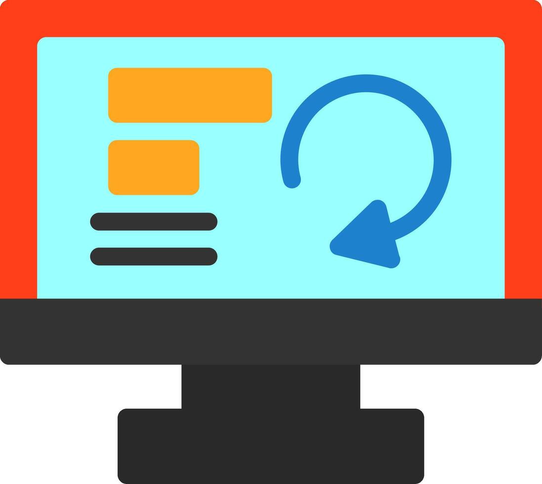 Redo Flat Icon vector