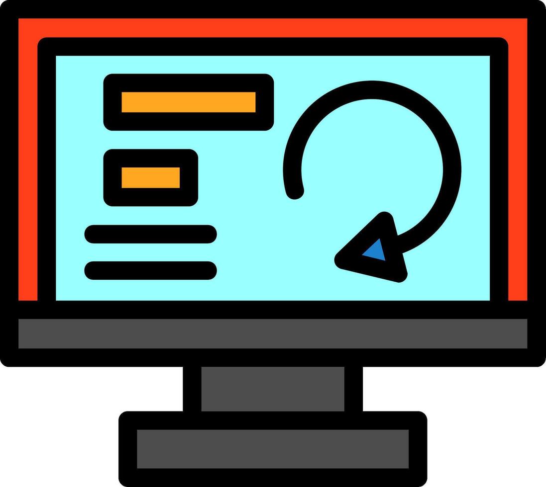 Redo Line Filled vector