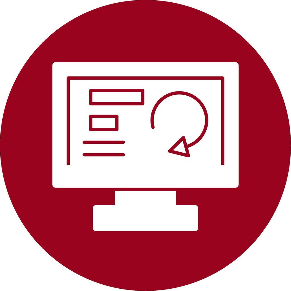 Redo Glyph Circle Icon vector
