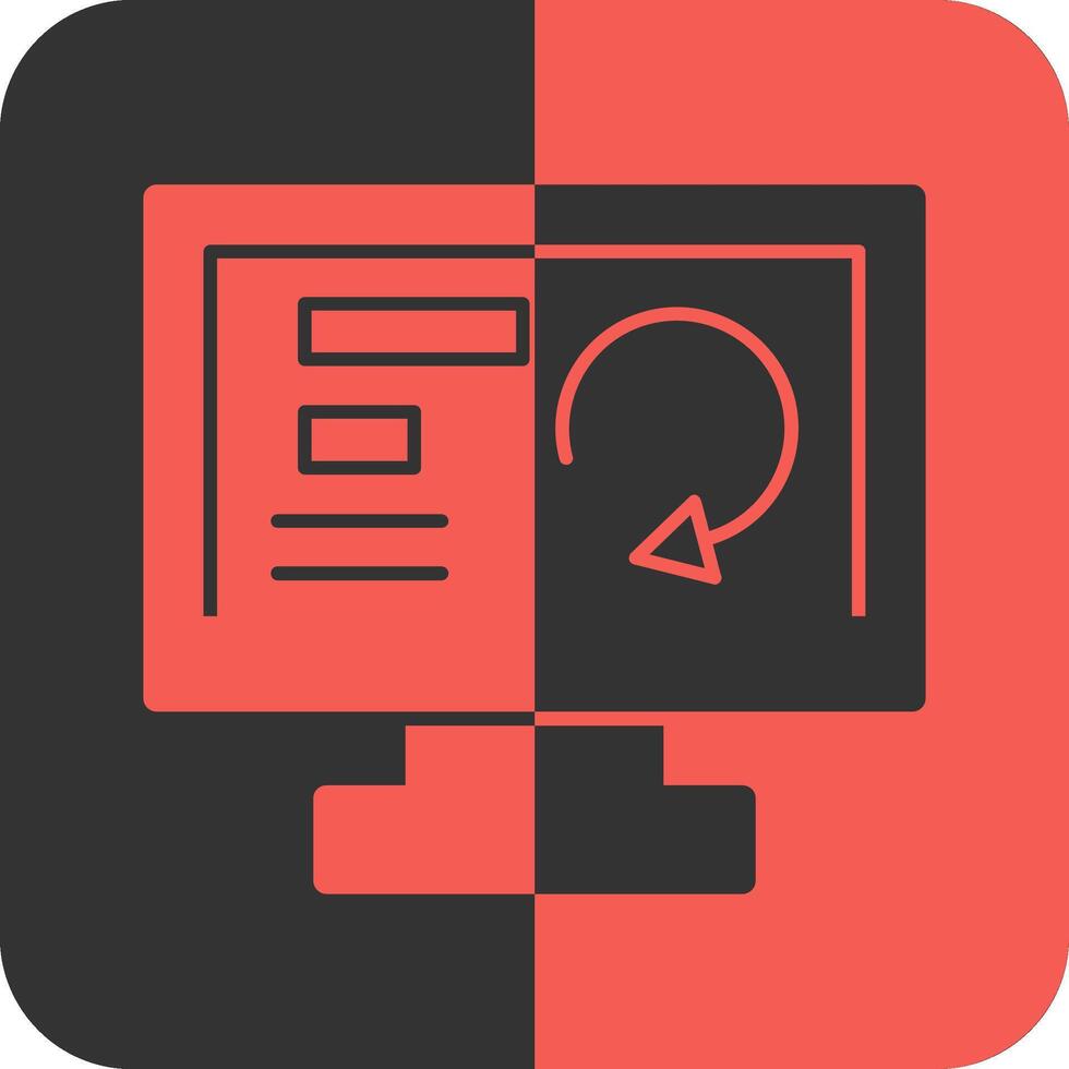 Redo Red Inverse Icon vector