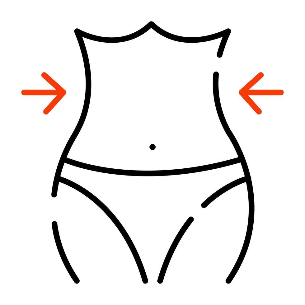 A trendy design icon of waistline vector