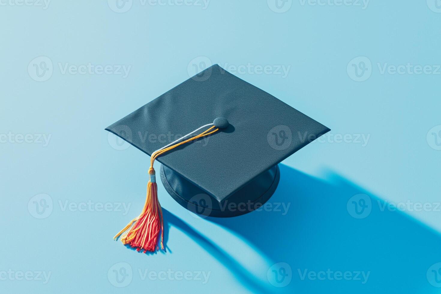 AI generated ambition Graduation cap symbolizes study abroad business Global education photo