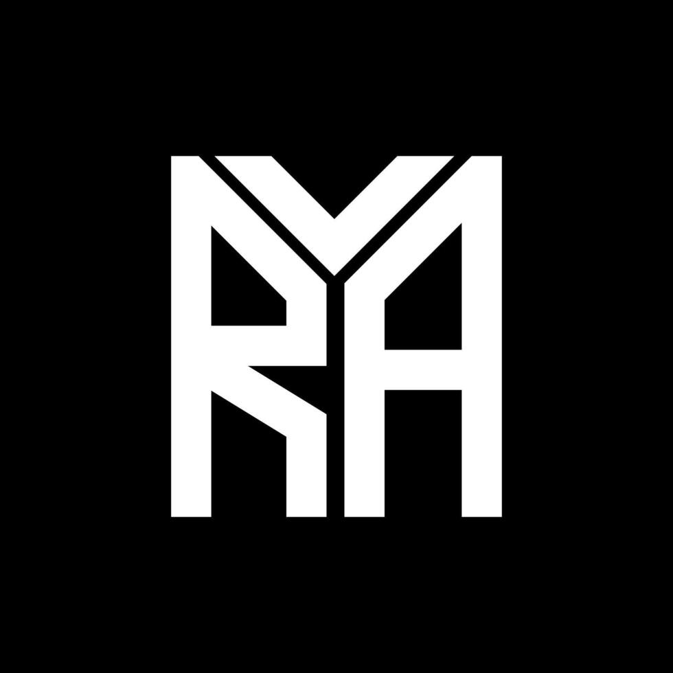 RA letter logo design on black background. RA creative initials letter logo concept. RA letter design. vector