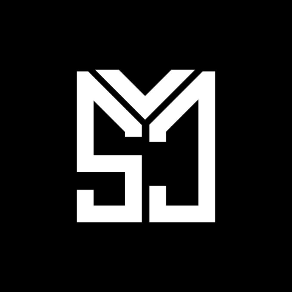 SJ letter logo design on black background. SJ creative initials letter logo concept. SJ letter design. vector