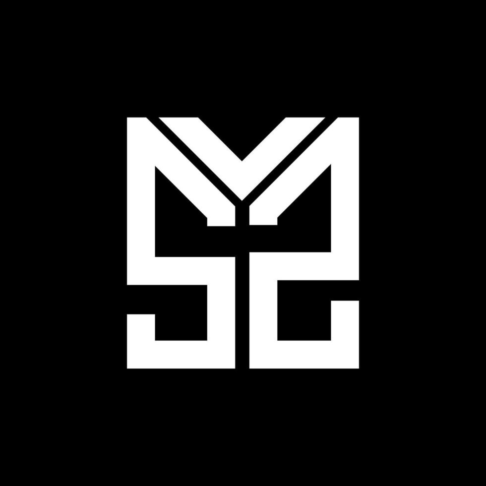 SZ letter logo design on black background. SZ creative initials letter logo concept. SZ letter design. vector