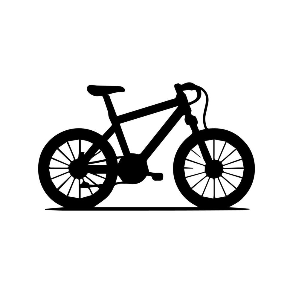 bicicleta shiluate en blanco antecedentes. vector ilustración.