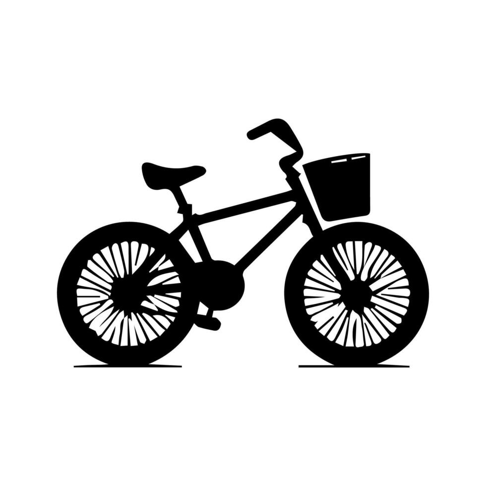 bicicleta shiluate en blanco antecedentes. vector ilustración.