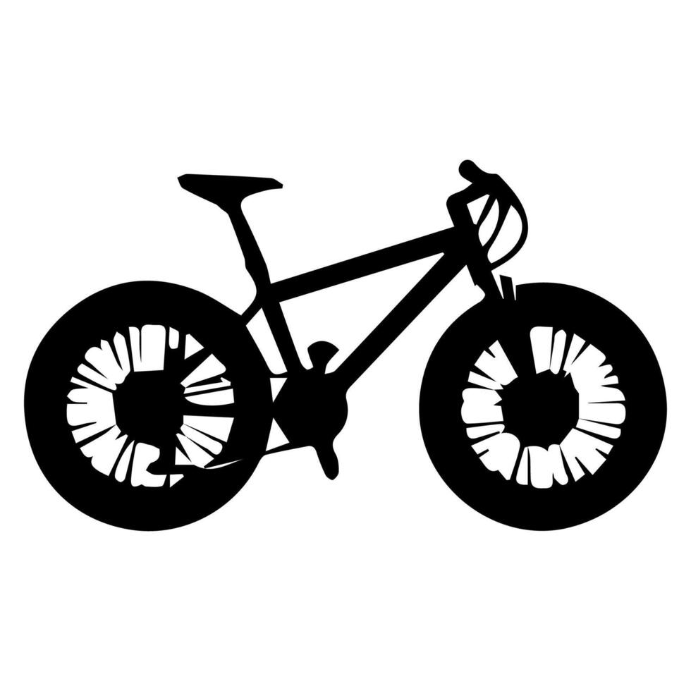 Bicycle shiluatte on white background. Vector illustration.