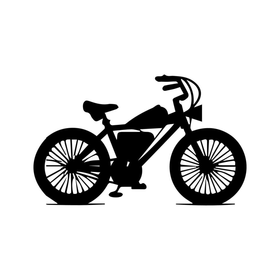 Bicycle shiluatte on white background. Vector illustration.