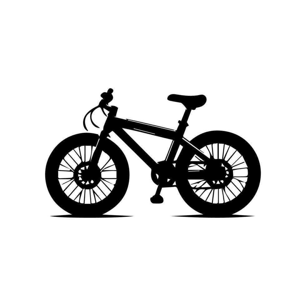 Bicycle shiluatte on white background. Vector illustration.