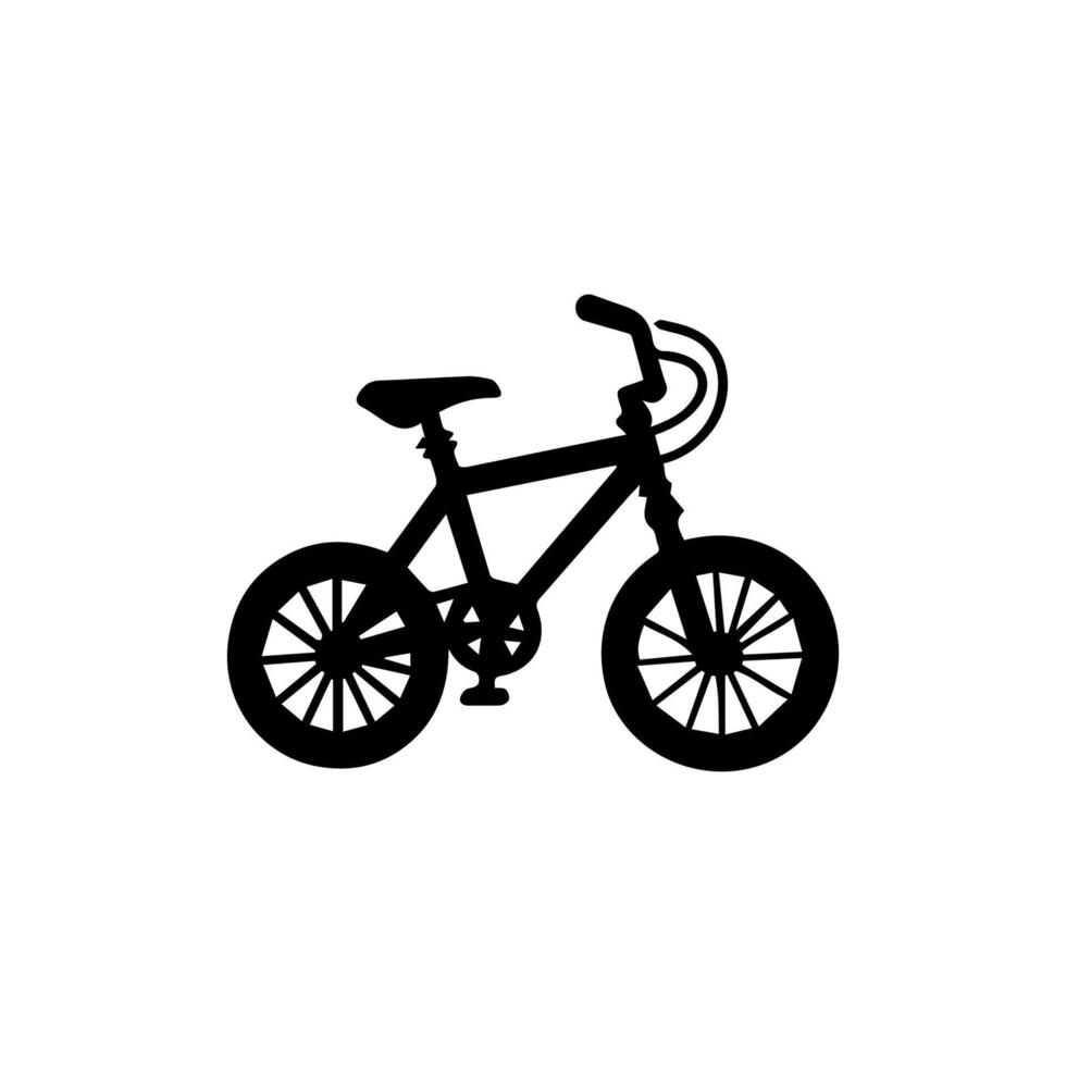 bicicleta shiluate en blanco antecedentes. vector ilustración.