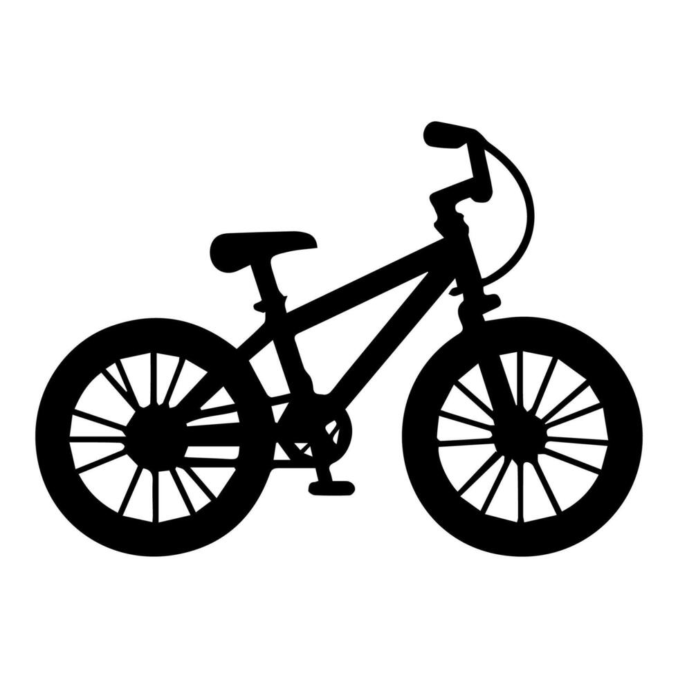 Bicycle shiluatte on white background. Vector illustration.