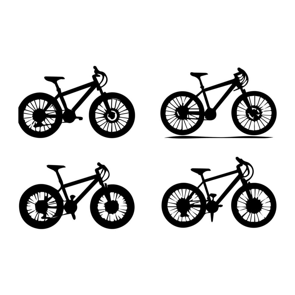 Bicycle shiluatte on white background. Vector illustration.