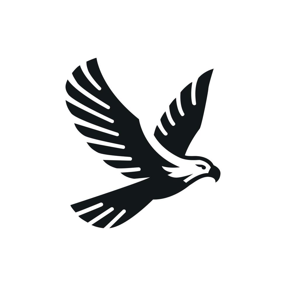 Black and white eagle vector