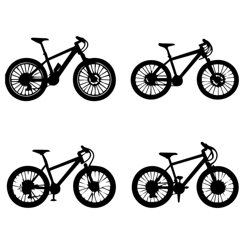 Bicycle shiluatte on white background. Vector illustration.