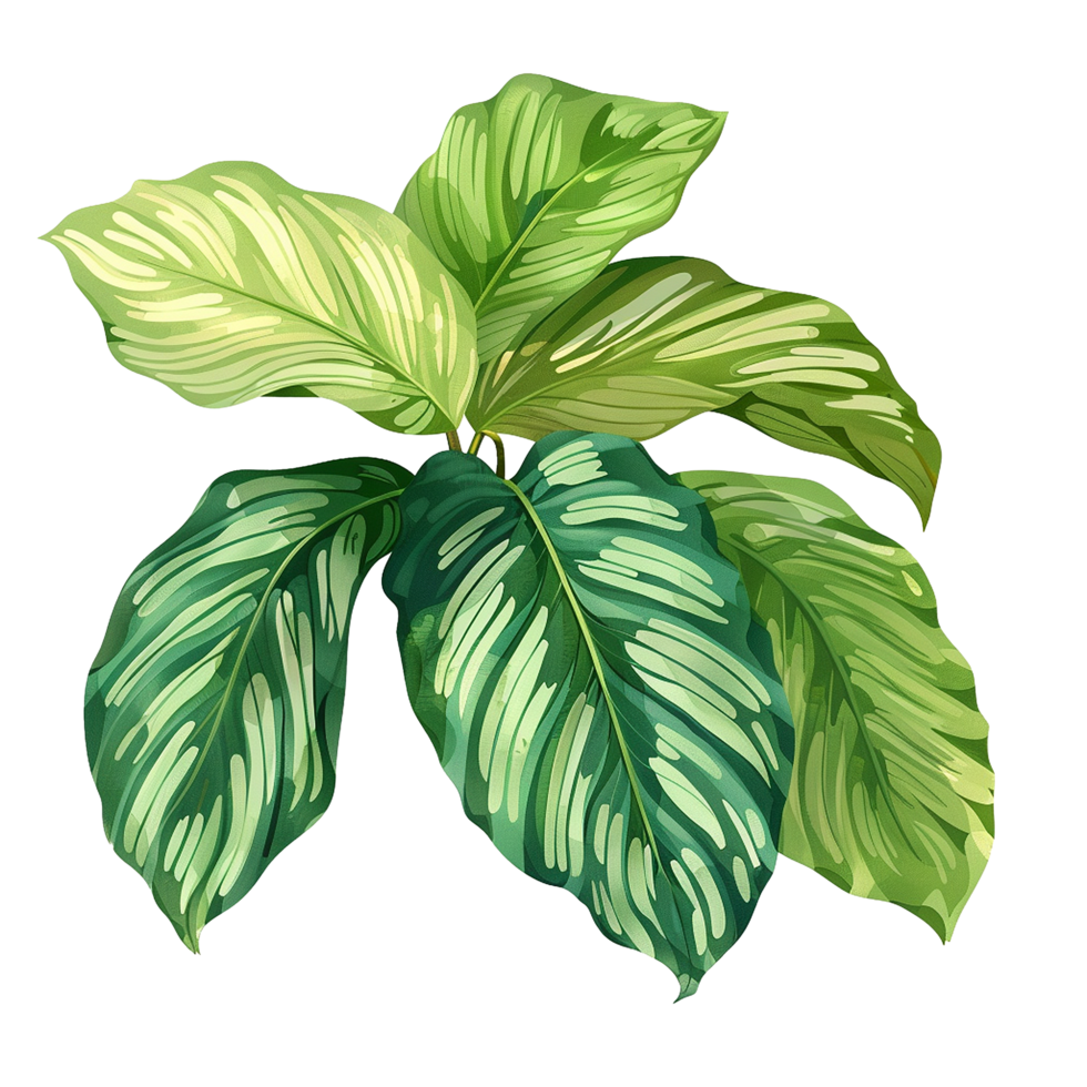 AI generated Calathea orbifolia png isolated on transparent background