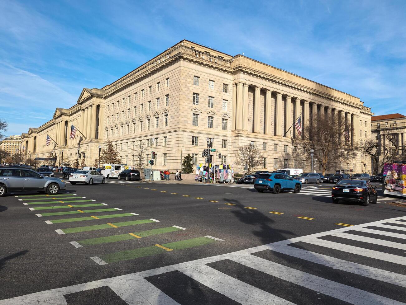 WASHINGTON, DC, USA -12.16.2023 City streets and architecture of Washington in winter in December. photo
