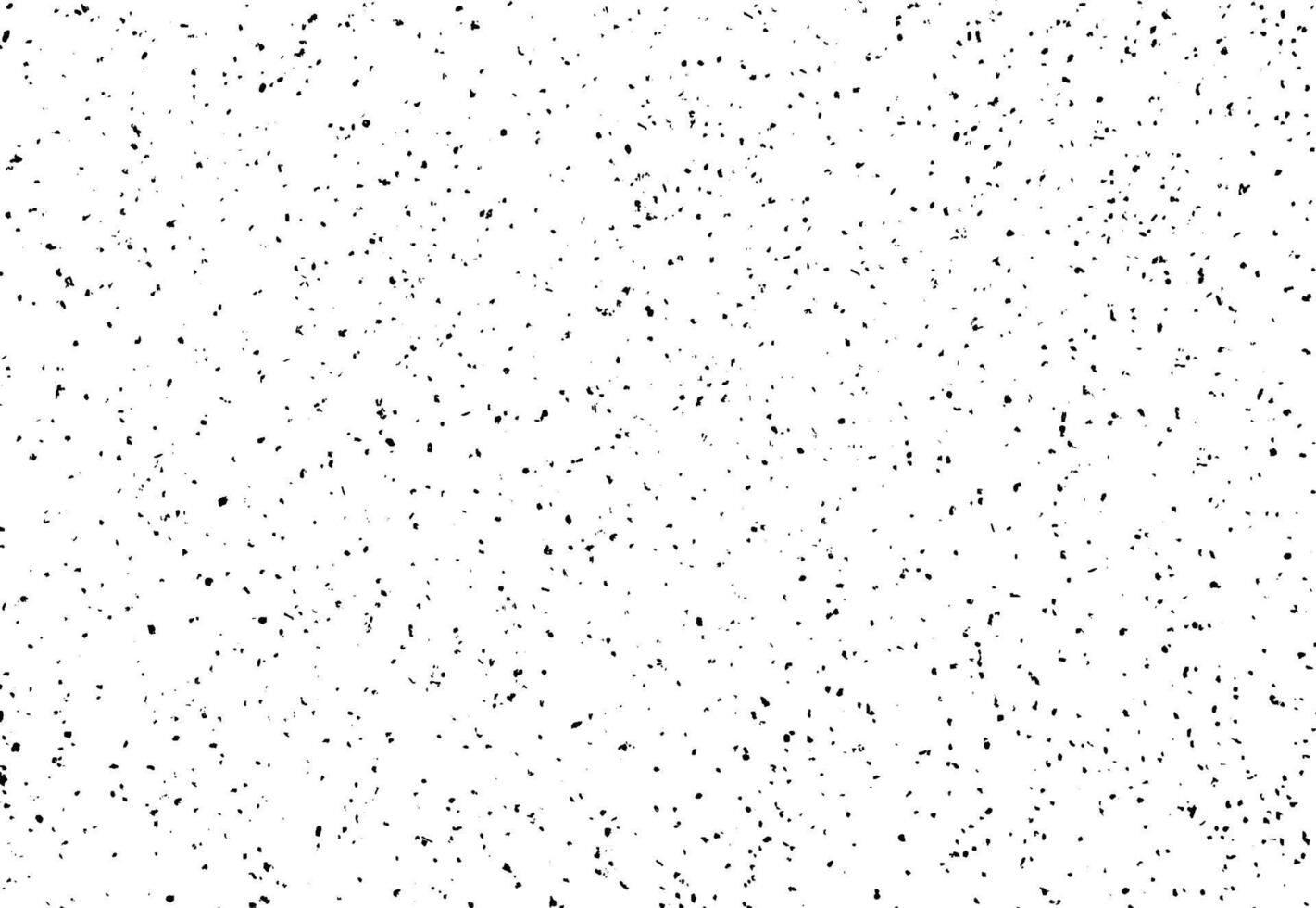 Even dusty vector grainy texture with small scattered motes, particles, dots, stains, blots, spots. Grunge style, black on white.