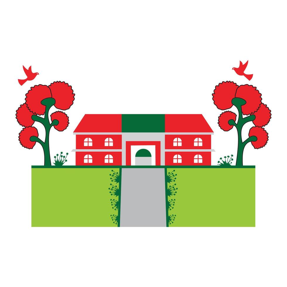 Architectural project exklusive detached house. Vector illustration