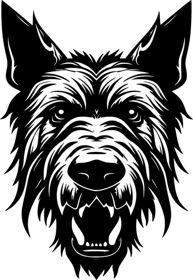 Scottish Terrier - Minimalist and Flat Logo - Vector illustration