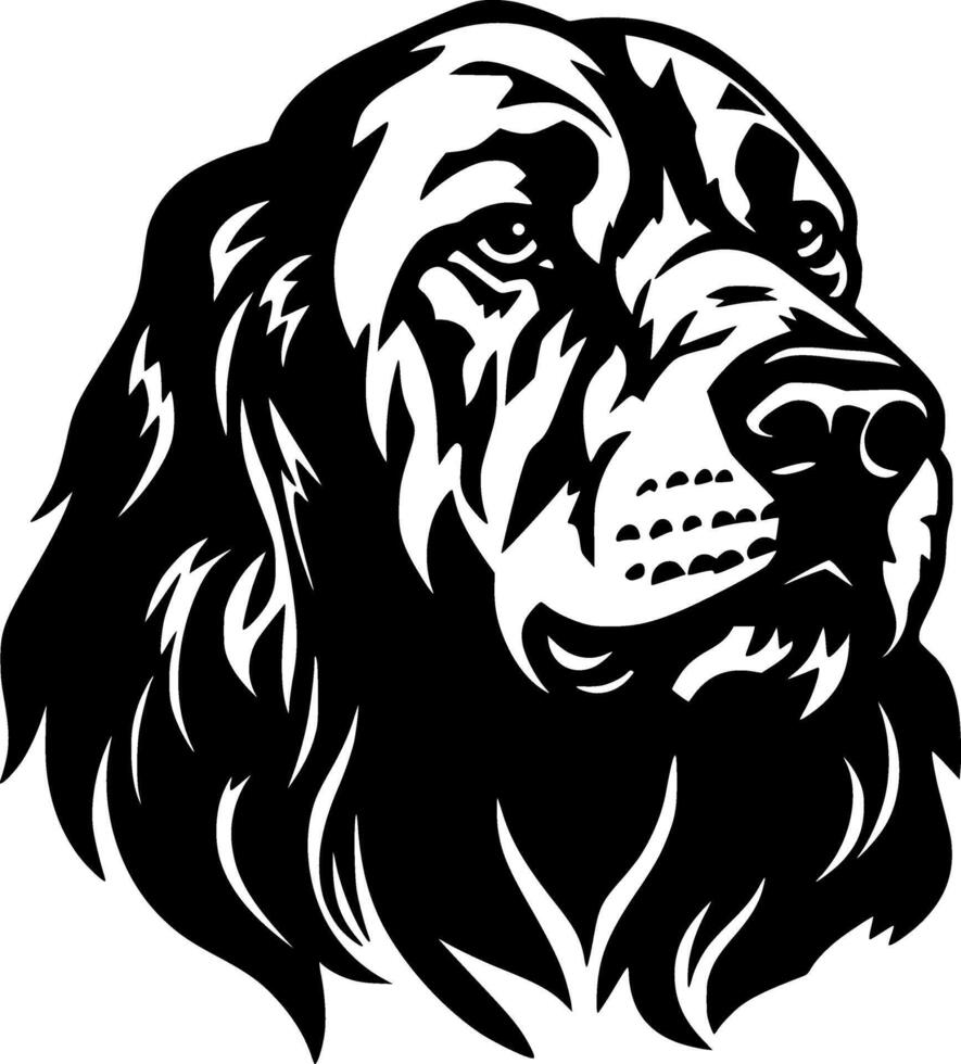 Rhodesian, Black and White Vector illustration
