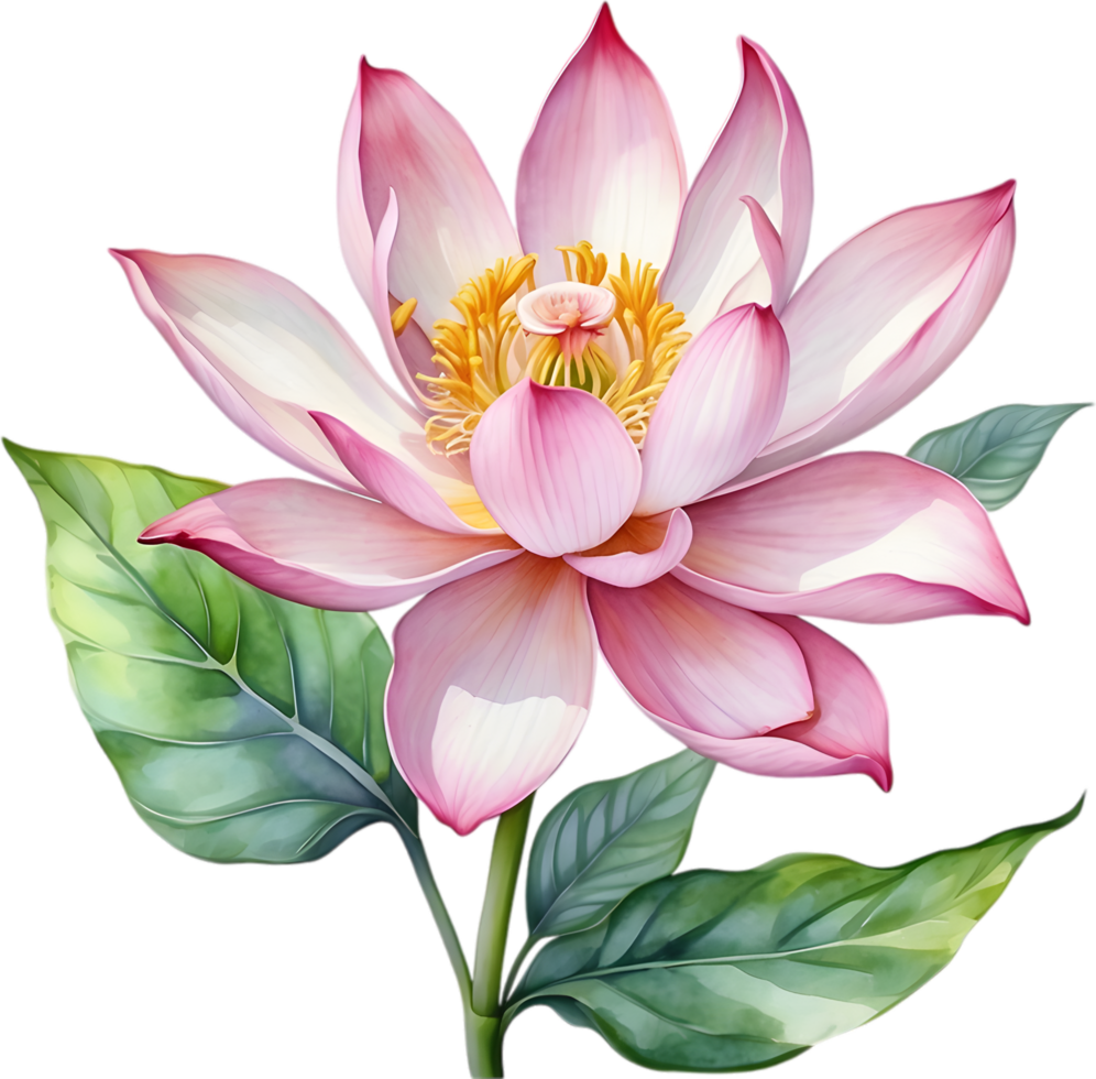 AI generated Watercolor painting of Brahma Kamal flower. png