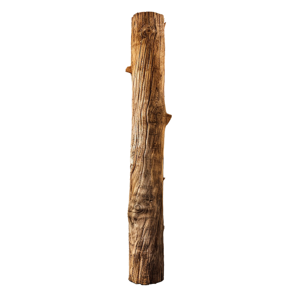 AI generated Woodenpole isolated on transparent background png