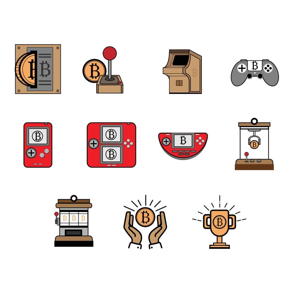 Blockchain GameFi icon vector