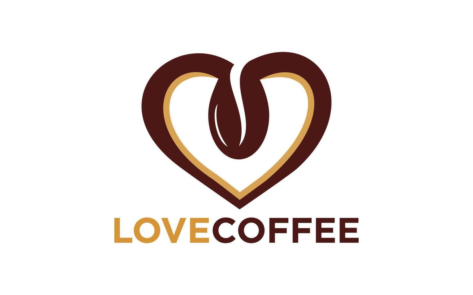 amor café frijoles corazón logo diseño. marca para cafés, cafetería, restaurantes, bebidas, restaurante, productos, etc. aislado logo vector inspiración. gráfico diseños