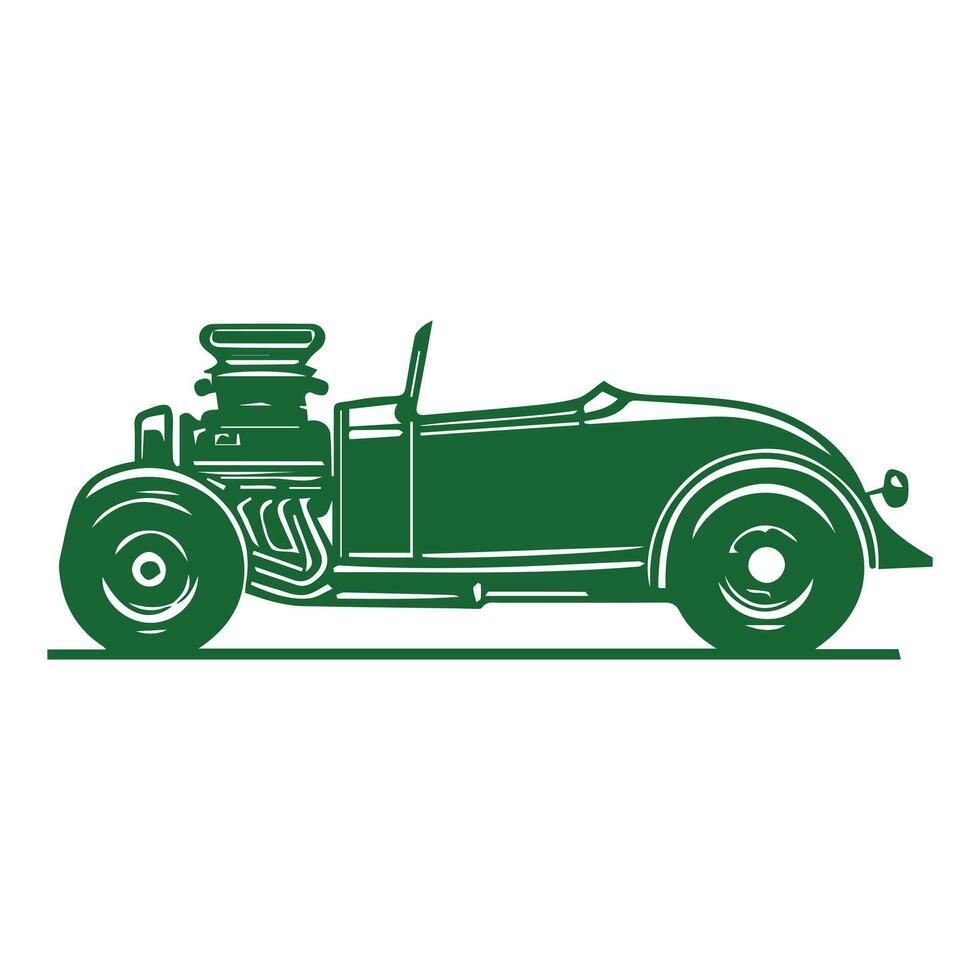 Print  Retro Vintage Car Vector Illustration